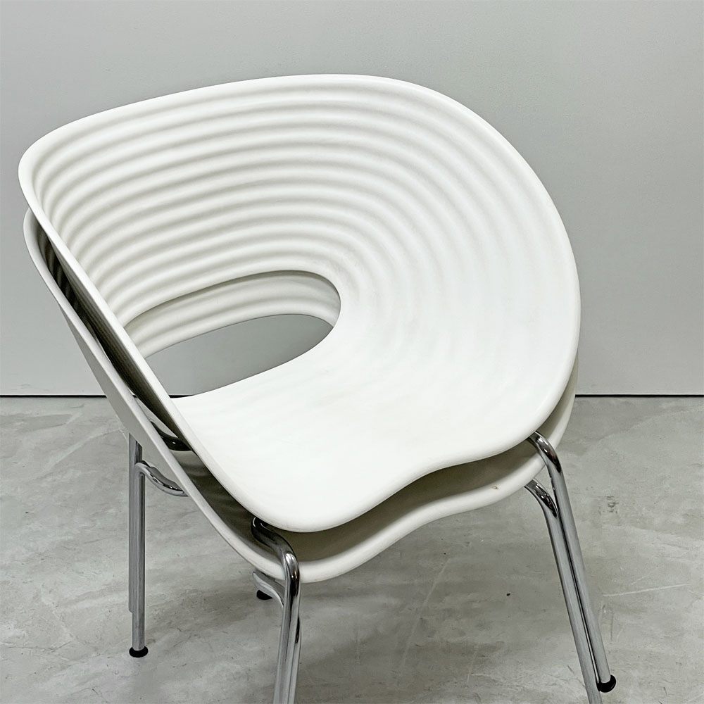ヴィトラ vitra トムバックチェア Tom Vac ダイニングチェア スタッキングチェア ロン・アラッド ホワイト モダンデザイン A ●