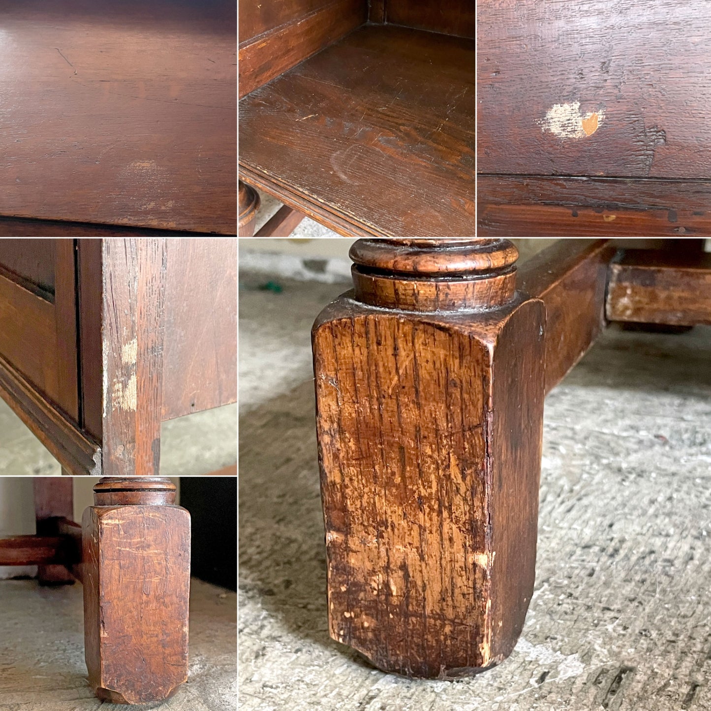 UKビンテージ UK Vintage オーク材 サイドボード 3ドロワー 2ドア バルボスレッグ 英国家具 アンティーク ■