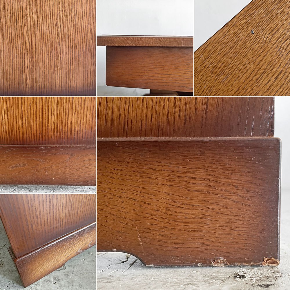 加藤木工 KATOH MOKKOU ブルックス Brooks パソコンデスク ナラ材 W120cm 木製マウスパッド&5口コンセント付 旭川家具 定価¥245,300- 〓