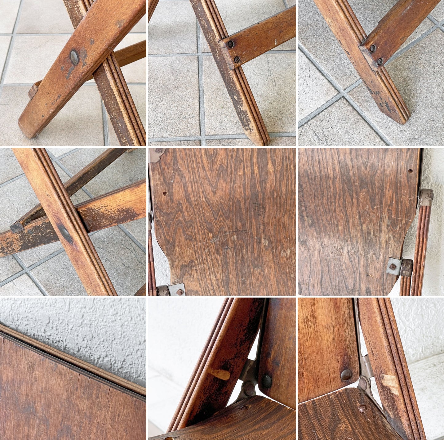 アメリカンシーティングカンパニー AMERICAN SEATING COMPANY フォールディングチェア 折り畳み USビンテージ インダストリアル ◇
