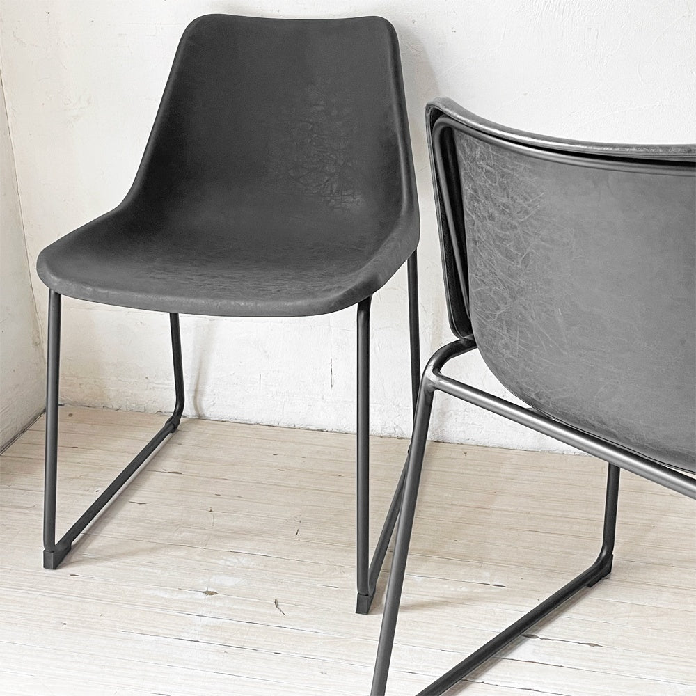 クラッシュゲート CRASH GATE ノットアンティークス Knot antiques ログチェア LOG CHAIR ダイニングチェア ヴィンテージブラック B ★