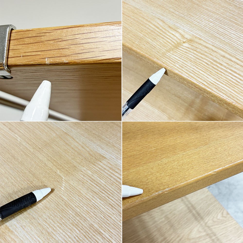 無印良品 MUJI ステンレスユニットシェルフ オーク材×タモ材 ワイド 大 W84 H175cm ナチュラルデザイン ●