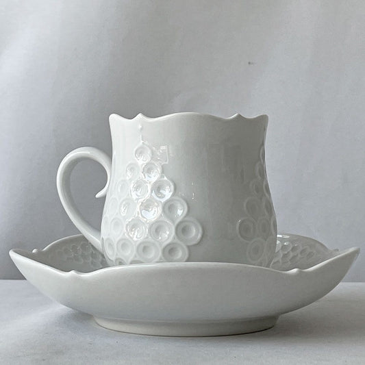 マイセン Meissen ホワイトレリーフ コーヒーカップ&ソーサー C&S ルードヴィッヒ・ツェプナー Ludwig Zepner ドイツ B ◇