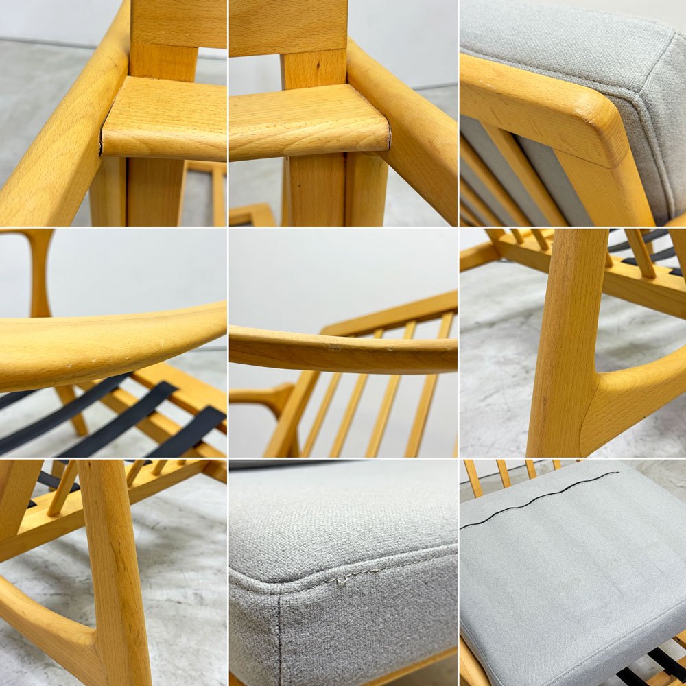 ノードソファ nordo sofa No.711 アームチェア 1人掛け 1P ソファ フレデリック・カイザー Fredrik Kayser メープル材 ファブリックシート リプロダクト ●