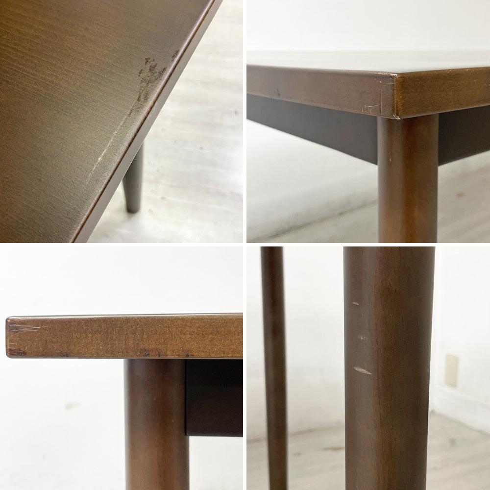 無印良品 MUJI ダイニングテーブル ブナ材 ブラウン W165cm ナチュラルモダン 廃番 参考定価¥68,250- ●