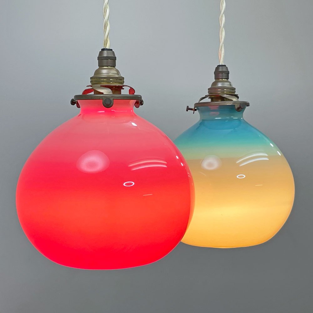 スタジオプレパ STUDIO PREPA × ディエチ dieci ニューランプ new lamp ペンダントライト ブルー×ホワイト 廃番 ●