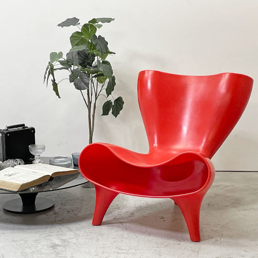 マーク・ニューソン Marc Newson オルゴンチェア Orgone chair ポリプロピレン製 レッド ラウンジチェア 希少 ●