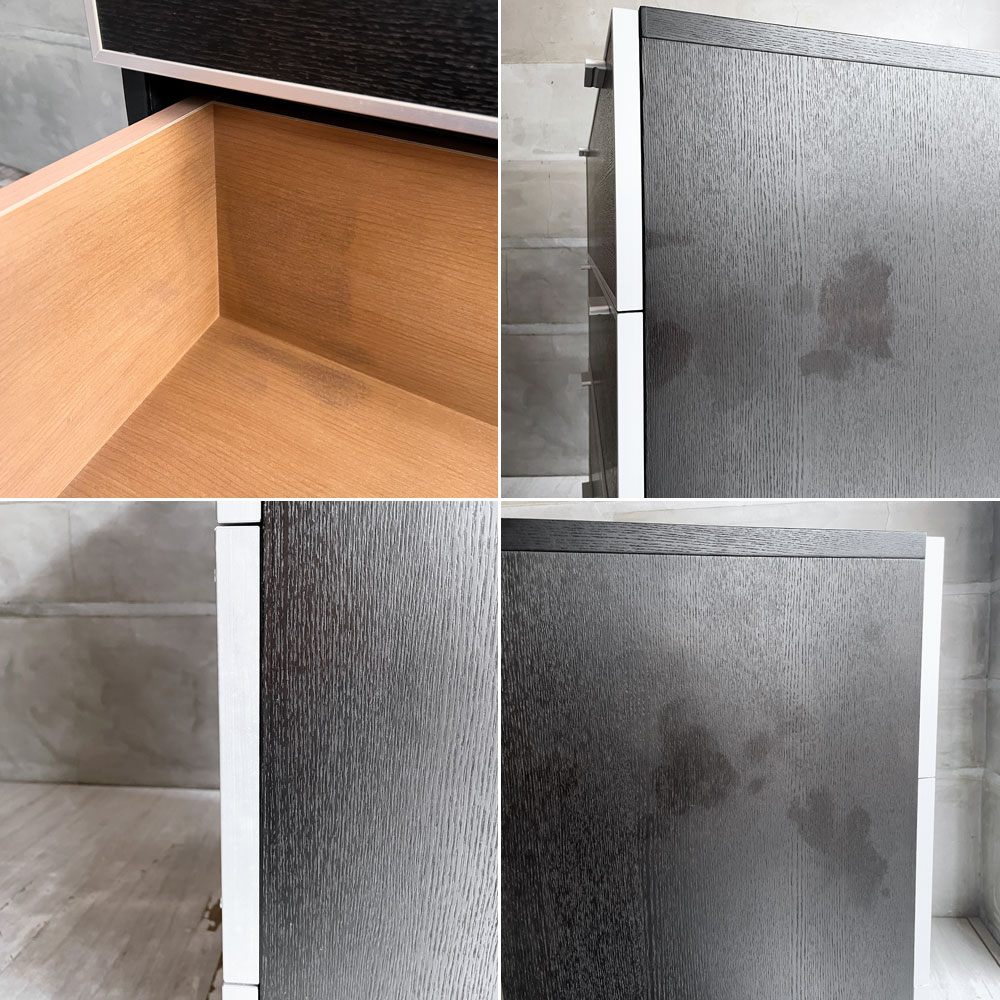 松永家具 Matsunaga Furniture ピアット piatto 4ドロワーズ チェスト キャビネット タモ材 モダンデザイン 廃番♪