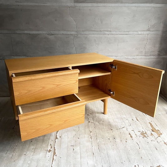イデー IDEE スティルト サイドボード S STILT SIDEBOARD S ナチュラル テレビボード オーク材 アジャスター付 マリナ・ボーティエ モダンデザイン 定価¥79,900- ♪