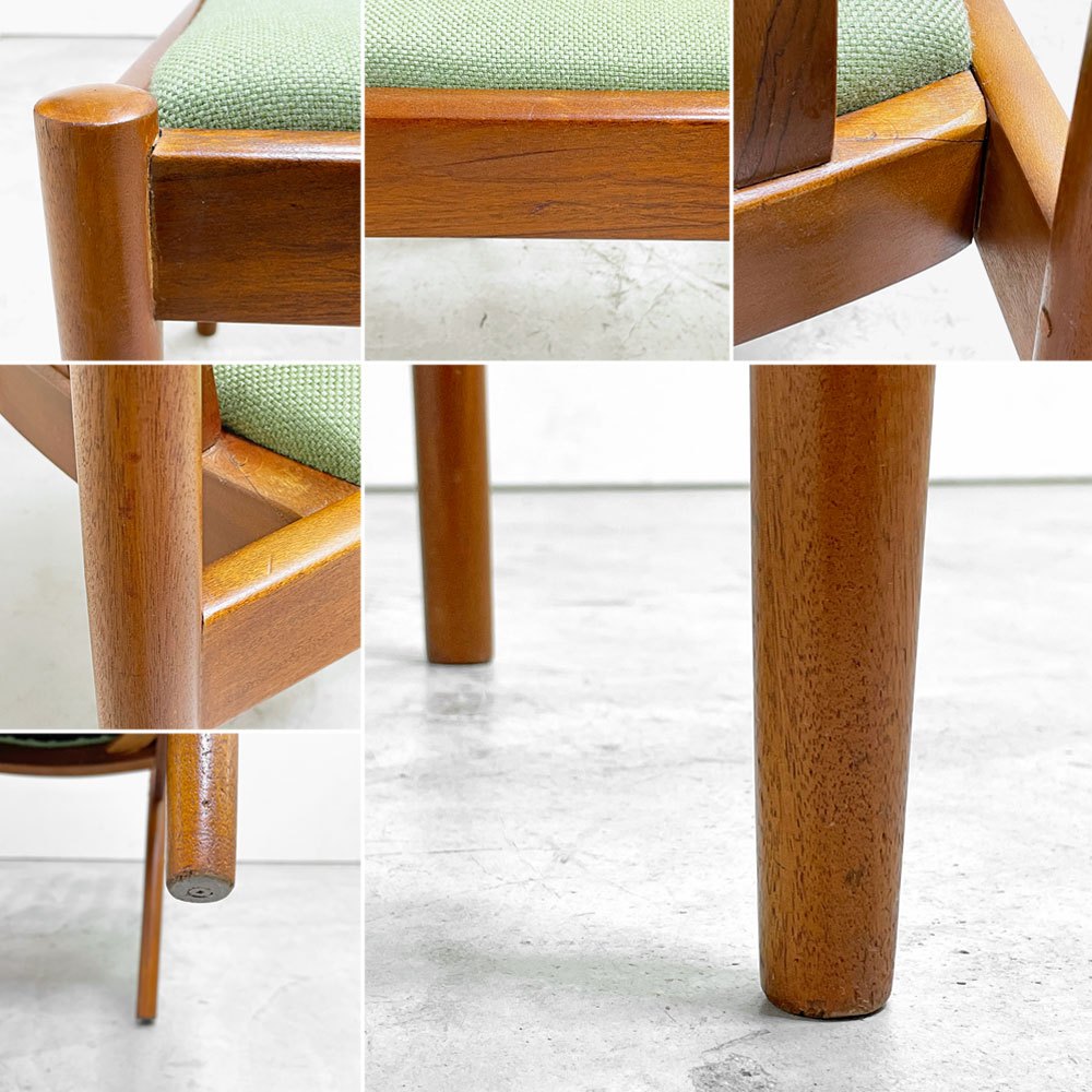 メレデュー MEREDEW チーク材 ダイニングチェア ファブリック UKビンテージ vintage 英国家具 北欧スタイル ●