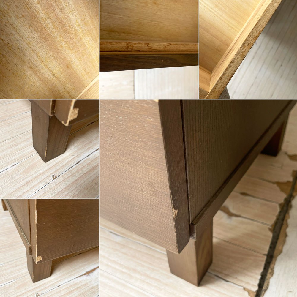 無印良品 MUJI 木製ハイチェスト 6段 7ドロワー W80㎝ タモ材 脚付 シンプルデザイン 廃盤 ★
