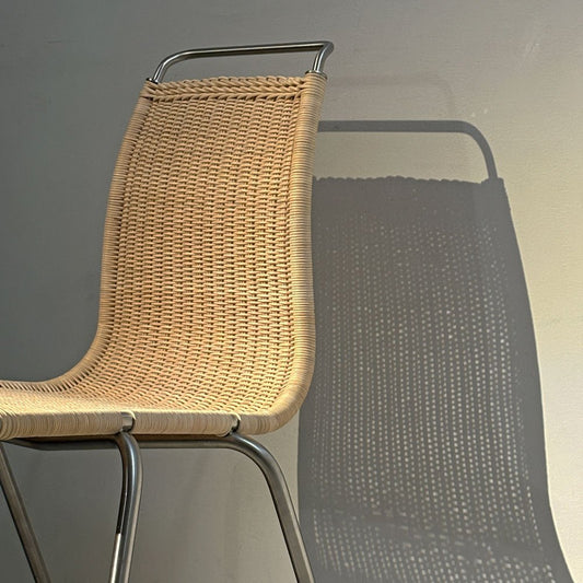 カールハンセン&サン Carl Hansen & Son PK1 ダイニングチェア スタッキングチェア ラタン 籐 スチール ポール・ケアホルム Poul Kjaerholm 北欧 デンマーク モダン 廃番希少 B ●