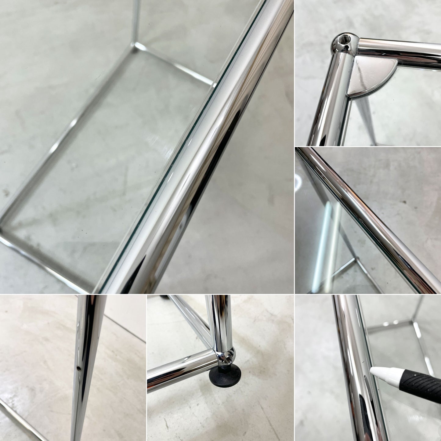 ユーエスエムハラー USM Haller USMハラー モジュラーファニチャー コンソールテーブル エントランステーブル ガラストップ スイス ●