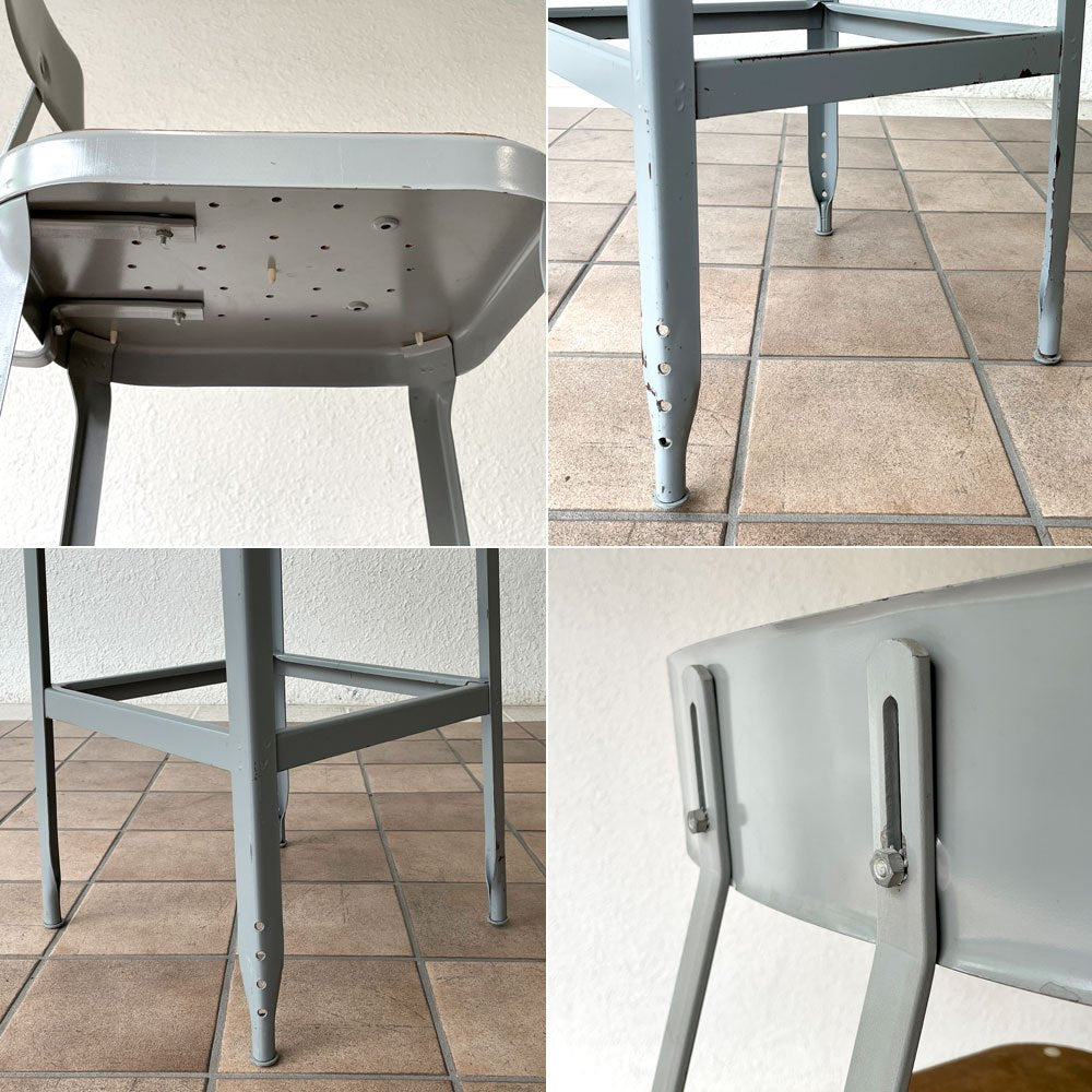 リオン LYON ファクトリー チェア FACTORY CHAIR グレー バックレスト パシフィックファニチャーサービス P.F.S取り扱い 廃番 ◇