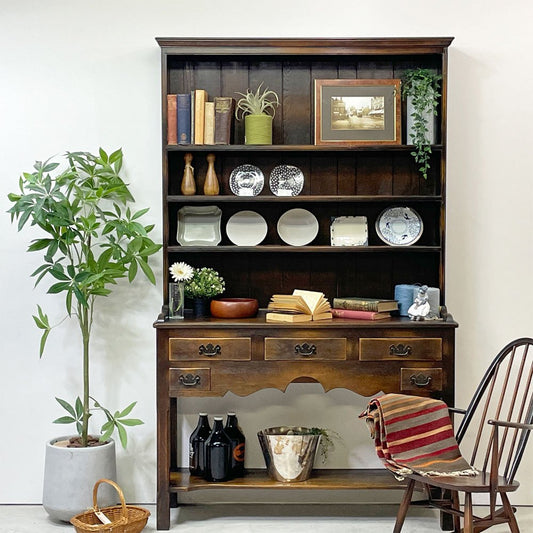 飛騨産業 HIDA キツツキ プロヴィンシャル PROVINCIAL カップボード プレートラック 4段 5ドロワー 食器棚 オーク材 カントリースタイル ●