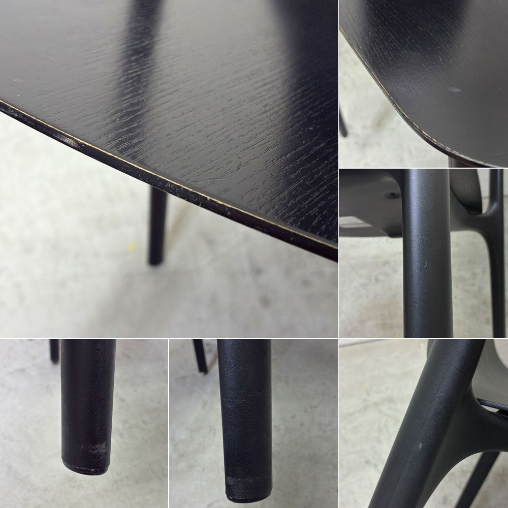 ヴィトラ Vitra ベルヴィルチェア Belleville Chair アームレスチェア ダイニングチェア スタッキングチェア アッシュ材 ブラック ロナン & エルワン・ブルレック B ●