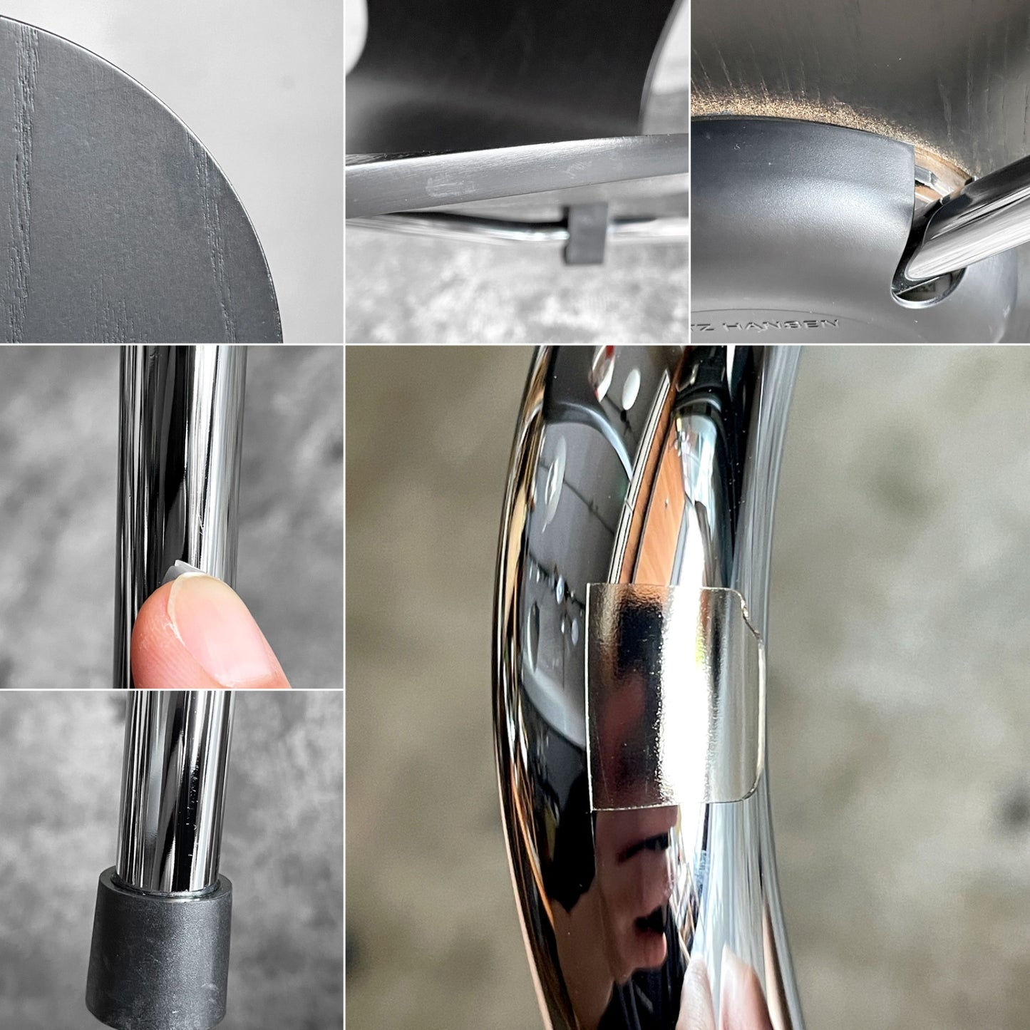 フリッツハンセン Fritz Hansen セブンチェア ダイニングチェア カラードアッシュ ブラック アルネ・ヤコブセン 北欧 デンマーク 定価¥75,680- 美品 B■