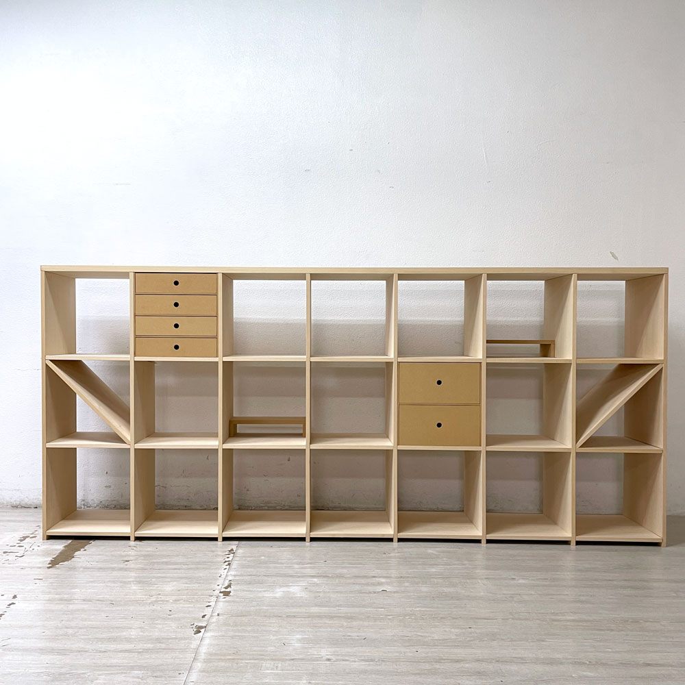 マルゲリータ margherita ロータイプ本棚 縦3コマ×横7コマ シナ材