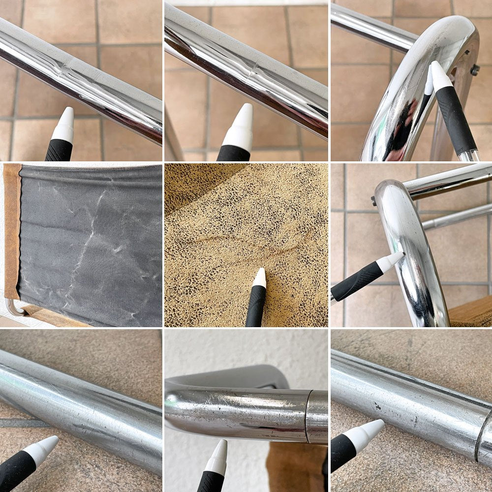 ビンテージ Vintage カンティレバー ラウンジチェア パイプスチール × フェイクレザー ミッドセンチュリーモダンデザイン unknown ◇