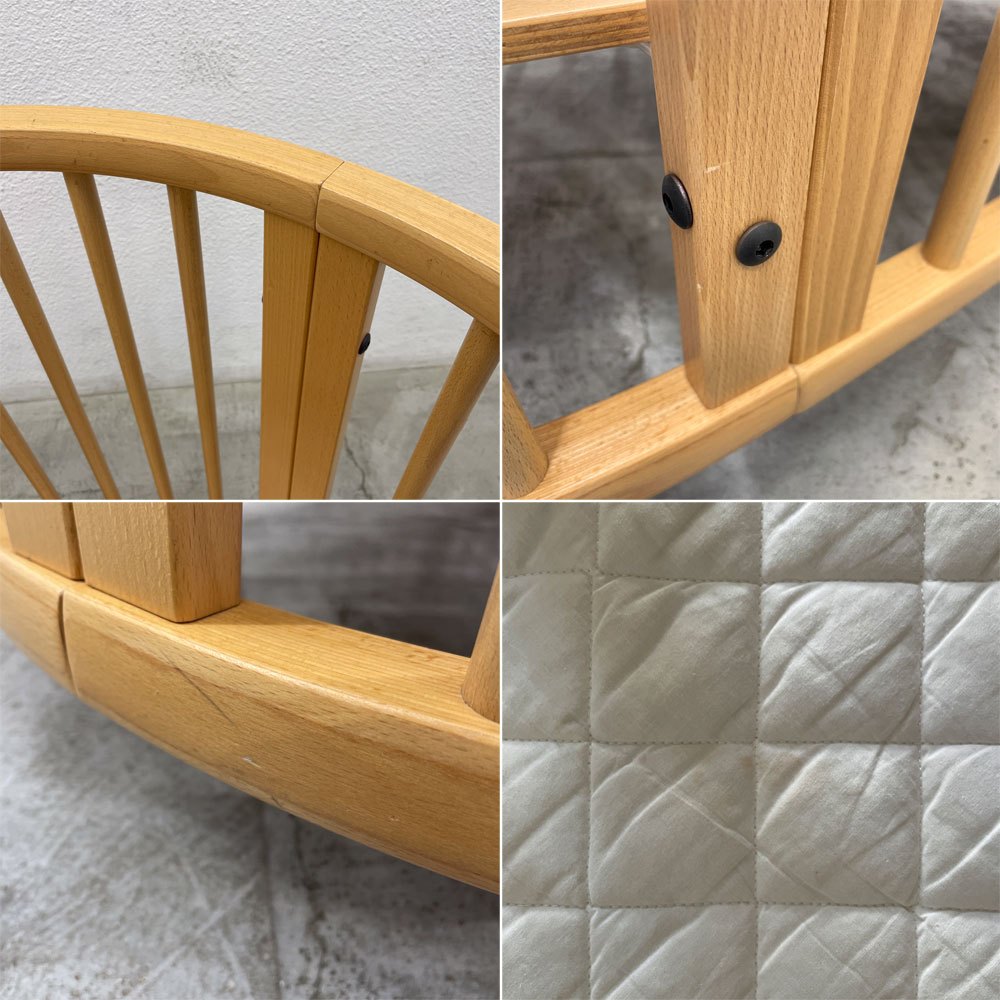 ストッケ STOKKE スリーピー ベッド Sleepi Bed ロック付きキャスター ブナ材 ナチュラル フレーム&マット 現行参考価格136,620円 北欧家具 ノルウェー 〓