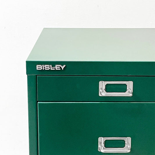 ビスレー BISLEY BASICシリーズ BA3/CD キャビネット 4段 スチールワゴン オフィス 店舗什器 グリーン 英国 廃番品 ●