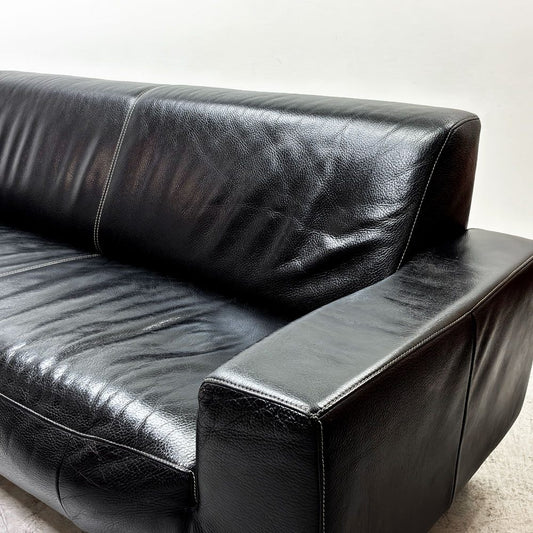 アクタス ACTUS ギャラリーM GalleryM MR-9629 3シーターソファ 3人掛け 本革 ブラック ムスタリング Mustring ●