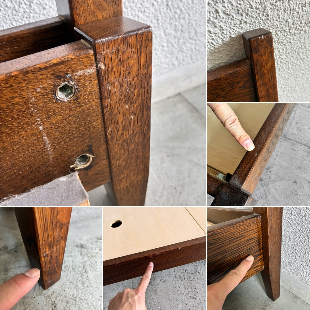 スタンダードトレード STANDARD TRADE ベッドフレーム Rudder Head ラダーヘッド BED-01C ダブルサイズ 無垢楢材 Dark Oak 参考定価42万円 〓