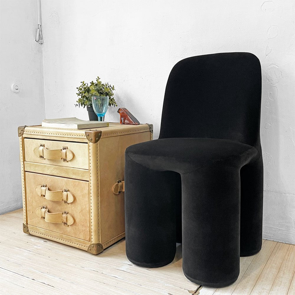 ミネルバ MINERVA ゾウ チェア Zo chair ブラック ベロア調 ぬいぐるみの椅子 黒川雅之 Kurokawa Masayuki 1985年 美品 ★