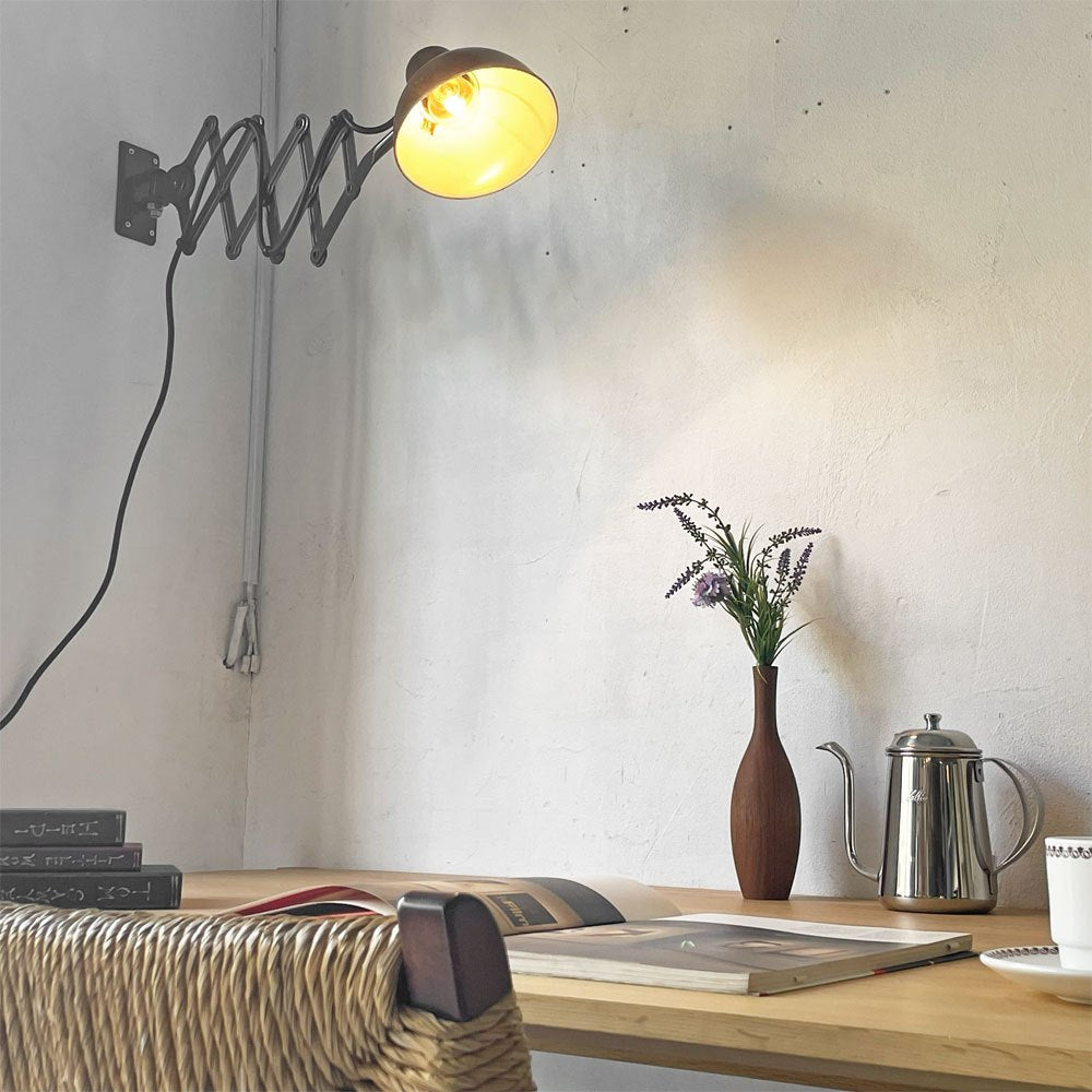 カイザーイデル KAISER IDELL シザーアーム ウォールランプ 6718 壁付け照明 伸長式 クリスチャンデル 工業系1930's バウハウス ドイツ アンティーク ★