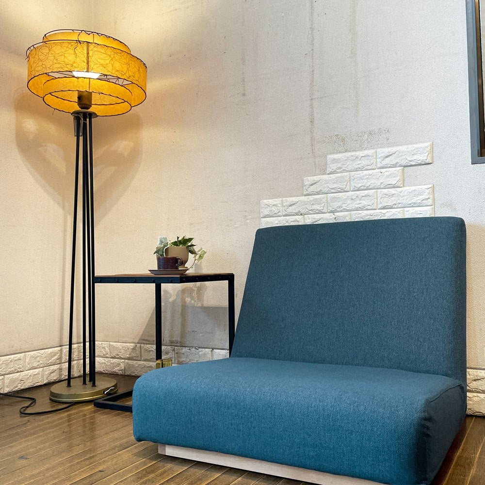 シーヴ SIEVE フォームロー ソファ form low sofa 1seater W80㎝ブルー系 ファブリック ナチュラルモダンデザイン ◎