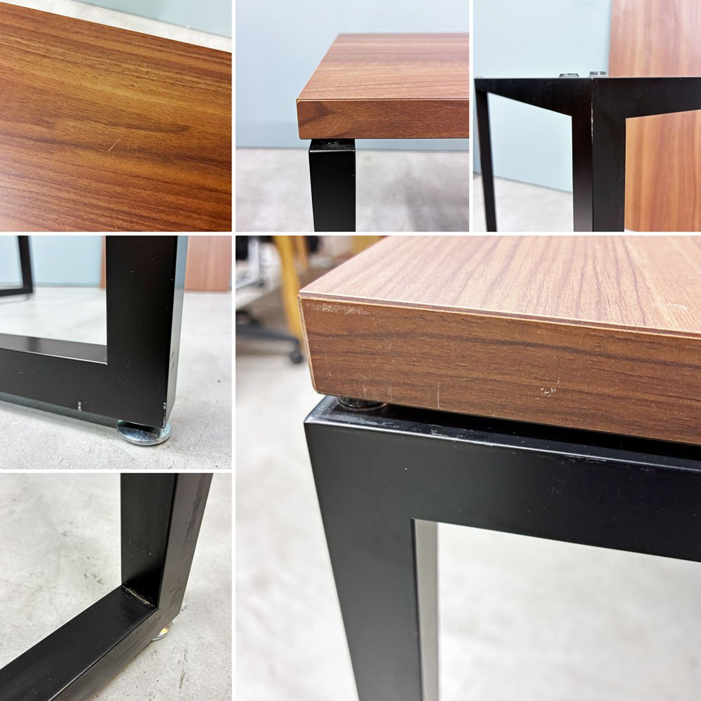 ビスレー BISLEY デスクプラン DESK PLAN Lフット ワーキングテーブル W124cm デスク メラミン天板 ウォールナット調 イギリス ◎