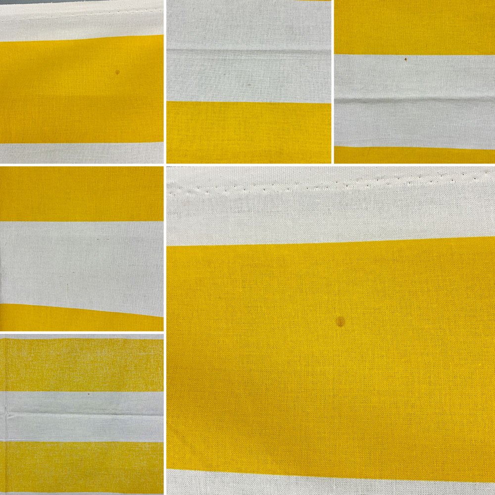 マリメッコ Marimekko タサライタ TASARAITA アンニカ・リマラ Annika Rimala ファブリック イエローストライプ 147x128cm ◎