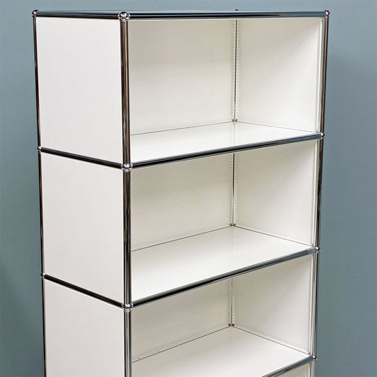 ユーエスエムハラー USMハラー USM Haller キャビネット シェルフ 1列4段 オープン ピュアホワイト モダンデザイン スイス ◎