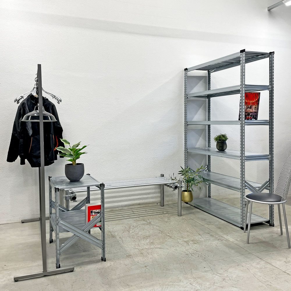 メタルシステム METALSISTEM スーパー123 SUPER123 シリーズ スチールシェルフ TIER STEEL SHELF 6段 ストレージシステム 収納棚 イタリア製 インダストリアル 工業系 定価59,200円 〓