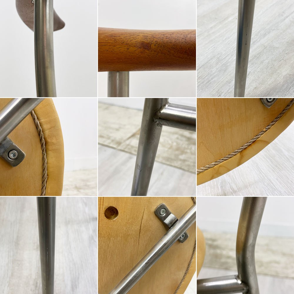 PPモブラー PP mobler PP701 ダイニングチェア チェリー材 クリアラッカー スチール ナチュラルレザー ハンス・J・ウェグナー 北欧 デンマーク ●