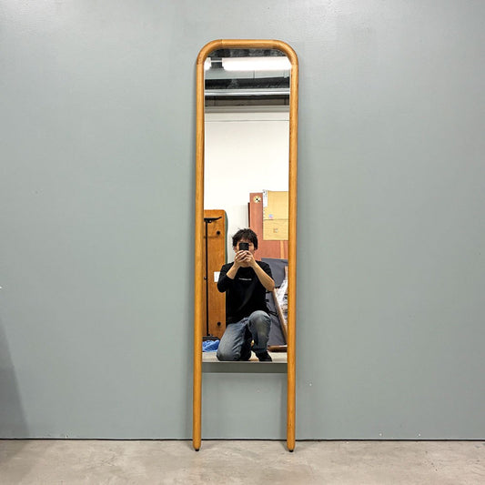 ノーウェアライクホーム NOWHERE LIKE HOME スーク SUK スタンドミラー オーク無垢材 姿見 全身鏡 H160cm 関家具 美品 ◎