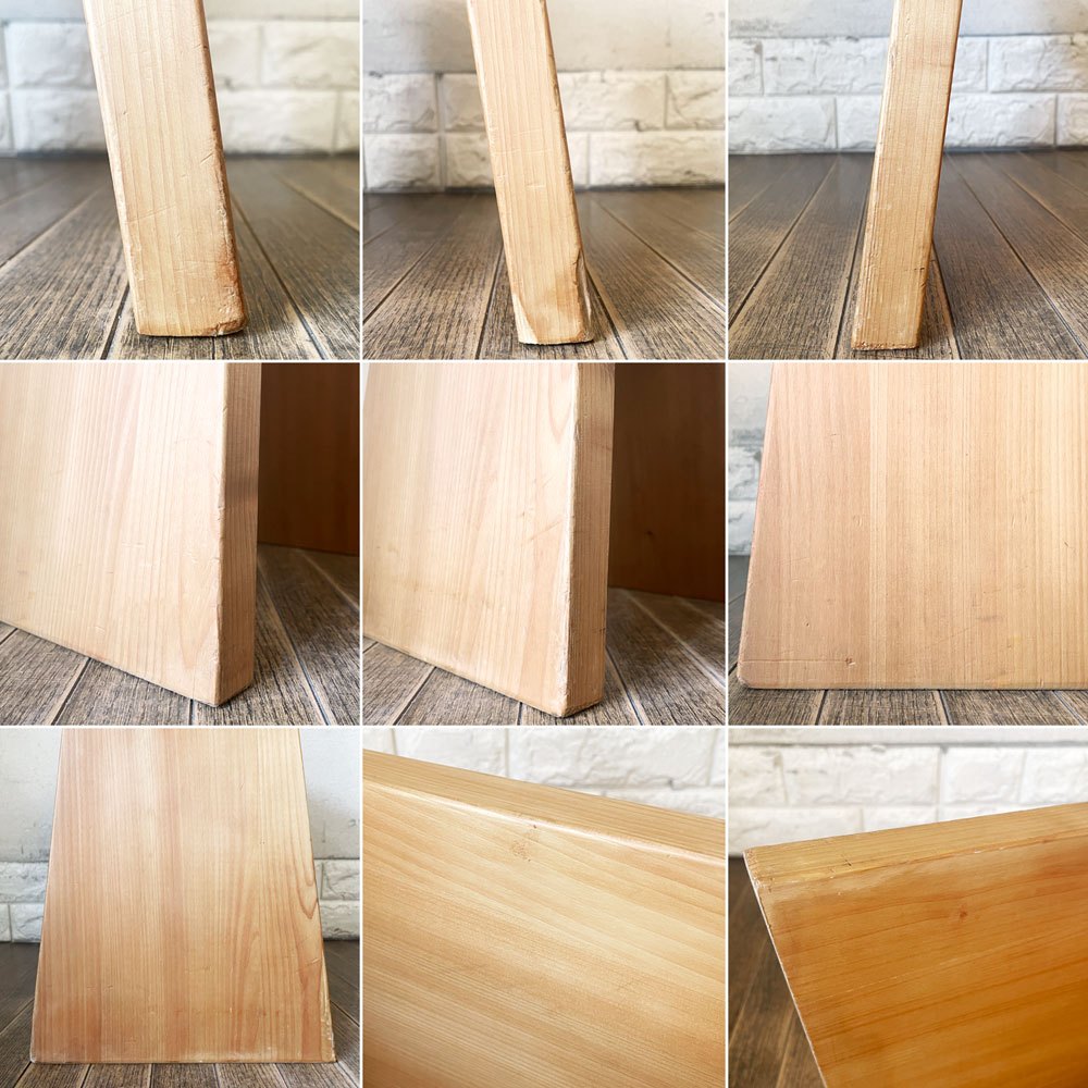 モア・トゥリーズ・デザイン more trees design スツール シングル W42cm ヒノキ無垢材 Jasper Morrison + 熊野亘 定価¥14,300- ◎