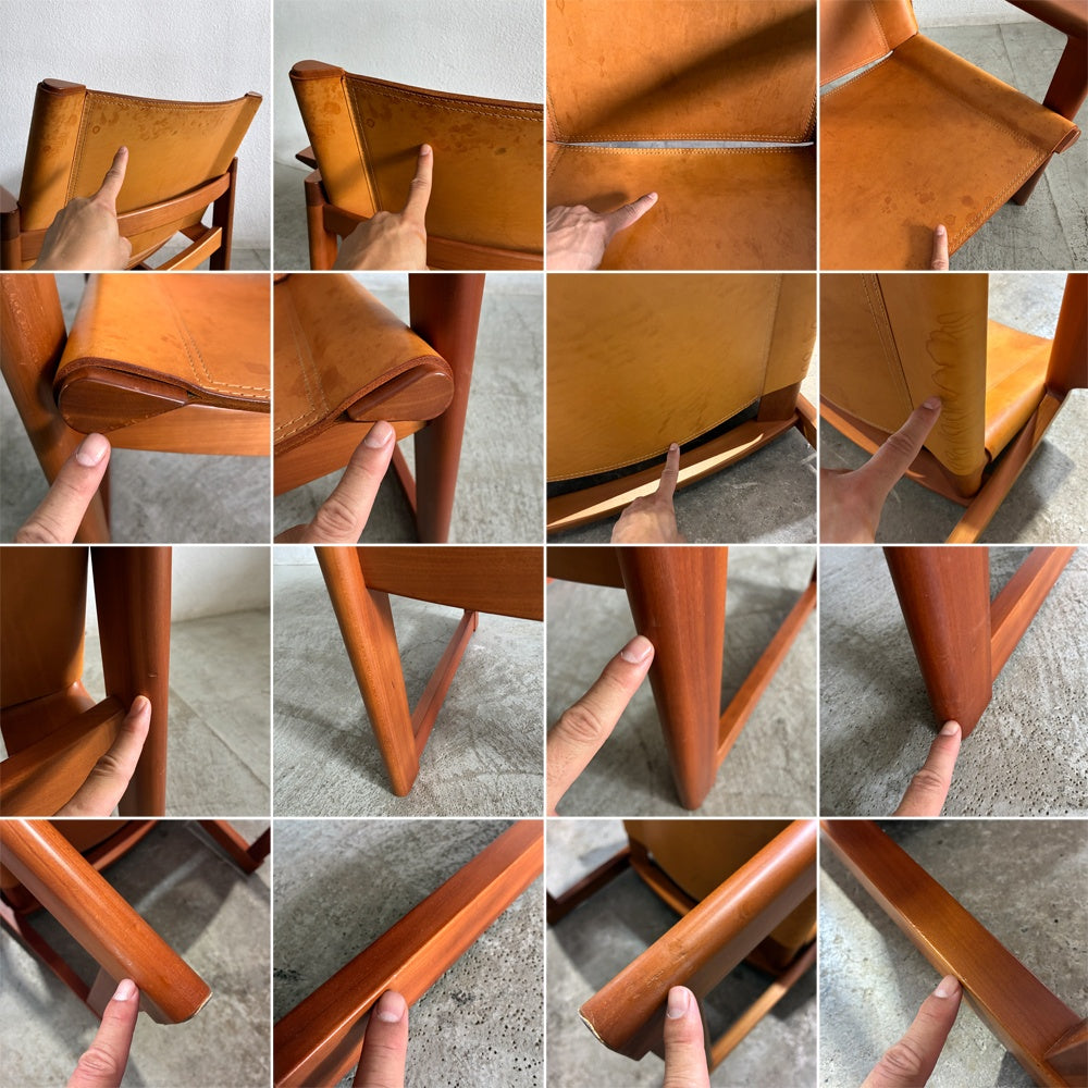 家具蔵 KAGURA 無垢チェリー材 × ヌメ革 LD アームチェア デュオ DUO ラウンジチェア 約21.8万円の品 和モダン 北欧スタイル 〓