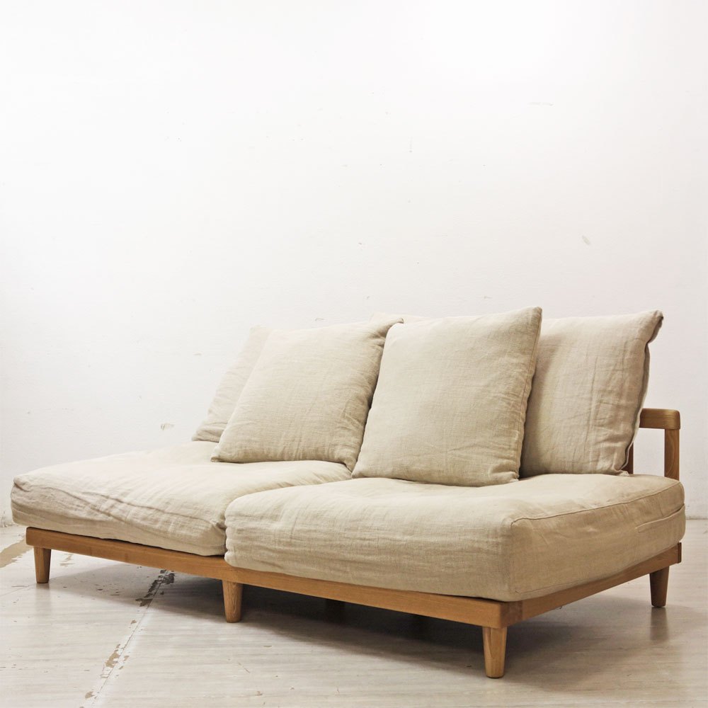 オットマン付 Re:CENO product 3人掛けソファー AGRA リネン リセノ Re