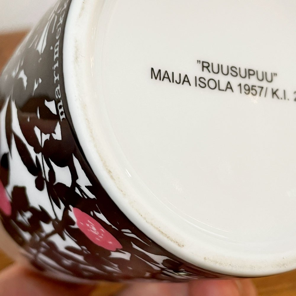 マリメッコ marimekko ルースプー RUUSUPUU マグカップ バラの木 マイヤ・イソラ 2005年 北欧食器 ◎