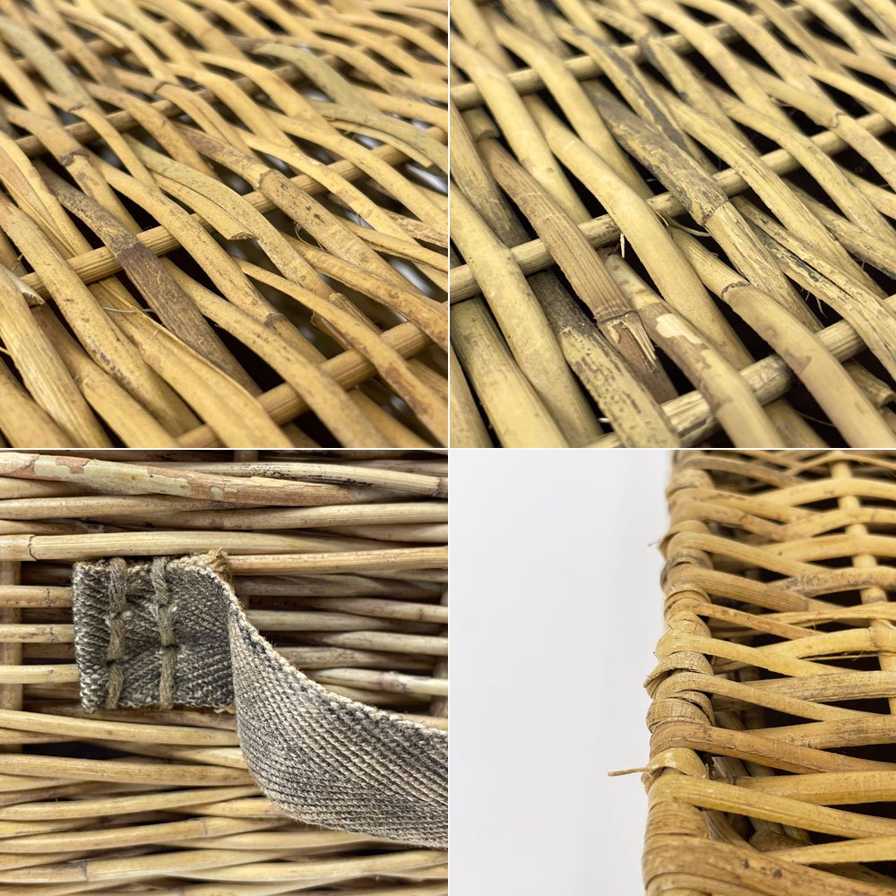トラックファニチャー TRUCK FURNITURE RT バスケット RT BASKET RTB-4 フタ付き ラタン 布持ち手 底板 定価26,400円 ●
