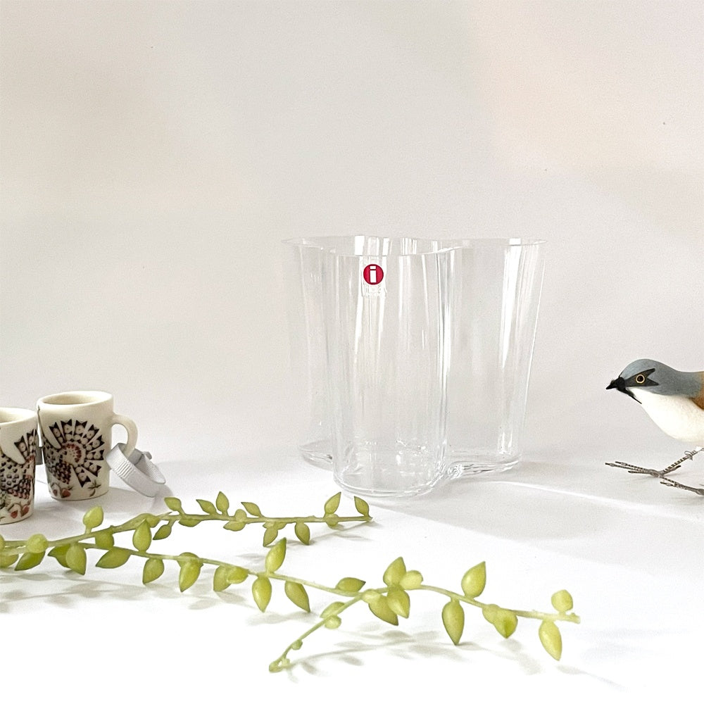 イッタラ iittala アルヴァ・アアルトコレクション ベース Alvar Aalto Collection Vase H95mm クリア 北欧雑貨 箱付 定価\20,900 ★