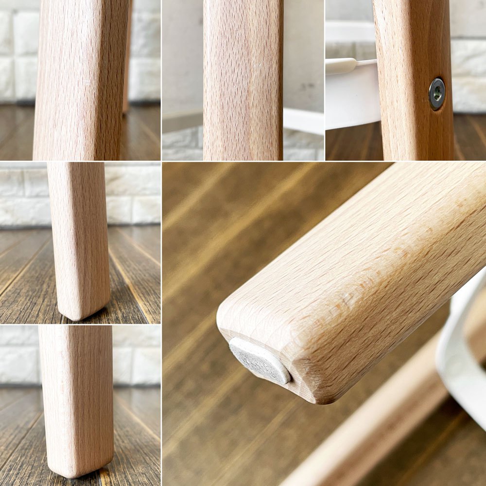マジス MAGIS スティールウッドスツール Steelwood Stool ハイスツール カウンターチェア ホワイト × ビーチ H68cm ロナン&エルワン・ブルレック 定価¥90,200- ◎