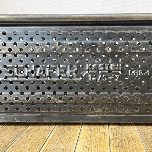 SCHAFER スタッキング ストレージボックス パンチングメタル インダストリアル ドイツビンテージ B ◎