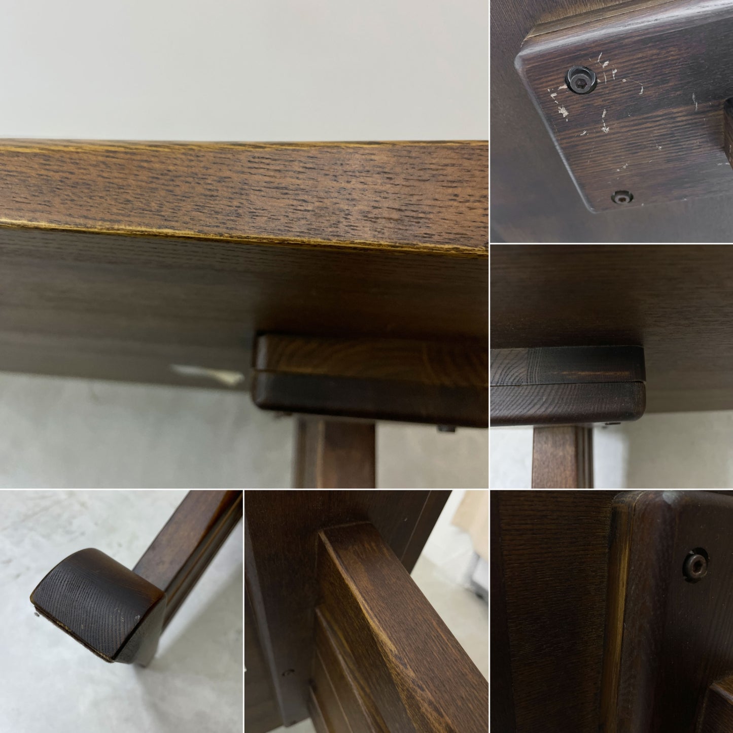 大川家具 鎌倉 ダイニングテーブル オーク材 シンプルデザイン ダークブラウン W160cm ●