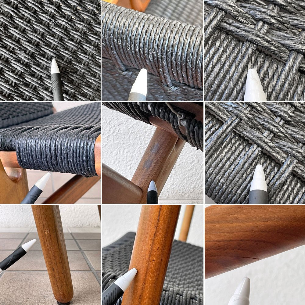 カールハンセン&サン Carl Hansen & Son CH25 イージーチェア ラウンジチェア ウォールナット材 ブラックペーパーコード ハンス・J・ウェグナー デンマーク 北欧家具 ◇