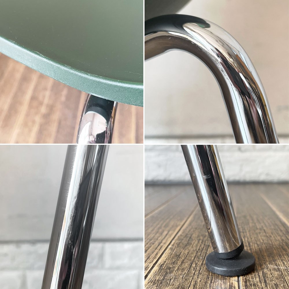 ヴィトラ vitra ハルチューブ HAL Tube サイドチェア ダイニングチェア グリーン スタッキング ジャスパー・モリソン 定価¥39,600- ◎