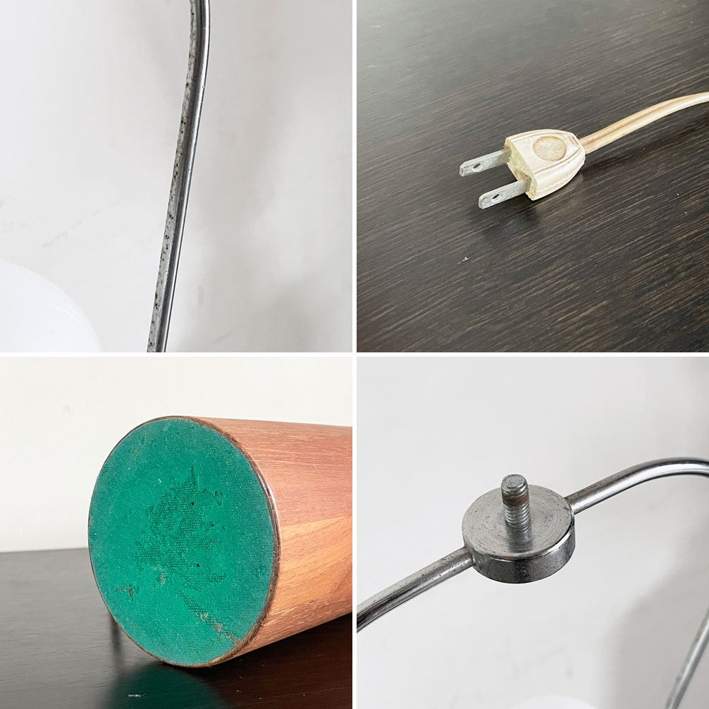 カワイ照明 KAWAI テーブルランプ スタンドライト チーク無垢材 ファブリック ジャパンビンテージ レトロ 北欧スタイル ■