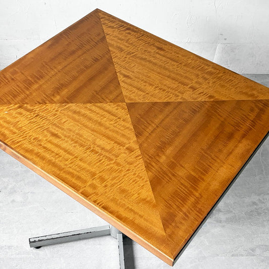 アノニマスデザイン Anonymous Design 木製 カフェテーブル 棚板付き スクエア天板 スチールレッグ オーダーファニチャー 店舗什器 ★