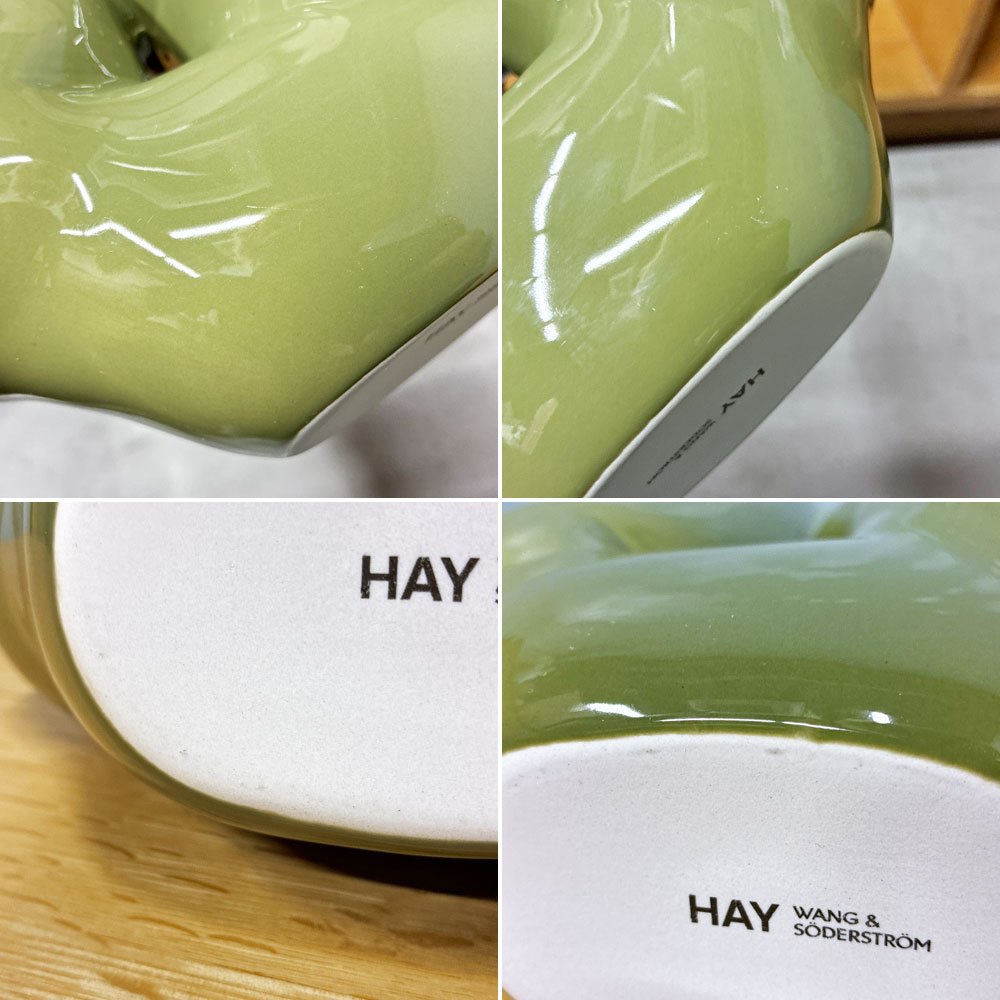 ヘイ HAY チュビー Chubby Vase フラワーベース オリーブグリーン H20cm ワン&ソーダーストロム Wang & Soderstrom デンマーク ◎